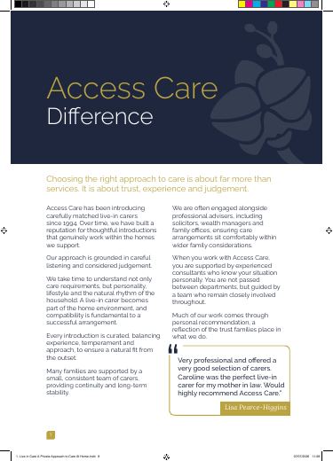 Access Care brochure page 8